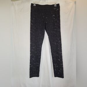 I.N.C. - Black Floral Lace Leggings - (L)